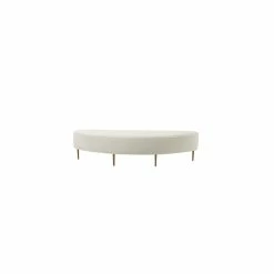 Hot Sale 🤩 TOV Furniture Bianca Cream Velvet Queen Size Bench 😀 -Bedroom Benches Store 2573682 2 L