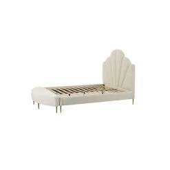 Hot Sale 🤩 TOV Furniture Bianca Cream Velvet Queen Size Bench 😀 -Bedroom Benches Store 2573682 4 L