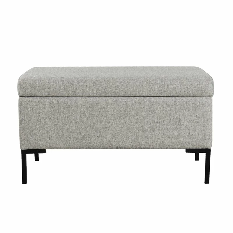 Cheapest π₯° HomePop 17.5" Medium Modern Woven Fabric Storage Bench With Metal Legs In Gray π 5 Cheapest π₯° HomePop 17.5" Medium Modern Woven Fabric Storage Bench With Metal Legs In Gray π - Image 5
