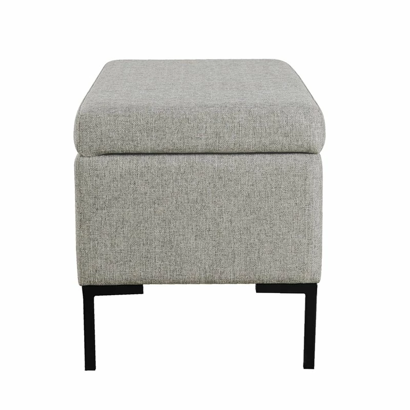 Cheapest π₯° HomePop 17.5" Medium Modern Woven Fabric Storage Bench With Metal Legs In Gray π 6 Cheapest π₯° HomePop 17.5" Medium Modern Woven Fabric Storage Bench With Metal Legs In Gray π - Image 6