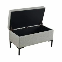 Cheapest π₯° HomePop 17.5" Medium Modern Woven Fabric Storage Bench With Metal Legs In Gray π 19 Cheapest π₯° HomePop 17.5" Medium Modern Woven Fabric Storage Bench With Metal Legs In Gray π -Bedroom Benches Store 2573859 5 L