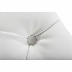 Best Pirce 👏 Modrest Lindsey 18" Modern Faux Leather & Stainless Steel Bench In White 😀 -Bedroom Benches Store 2594665 3 L