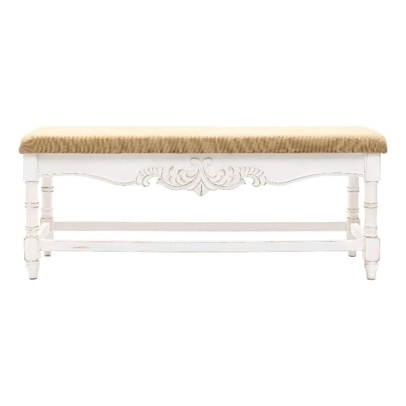 Promo 𧨠Luxen Home LuxenHome Upholstered Entry And Bedroom White Wood Bench π 1 Promo 𧨠Luxen Home LuxenHome Upholstered Entry And Bedroom White Wood Bench π