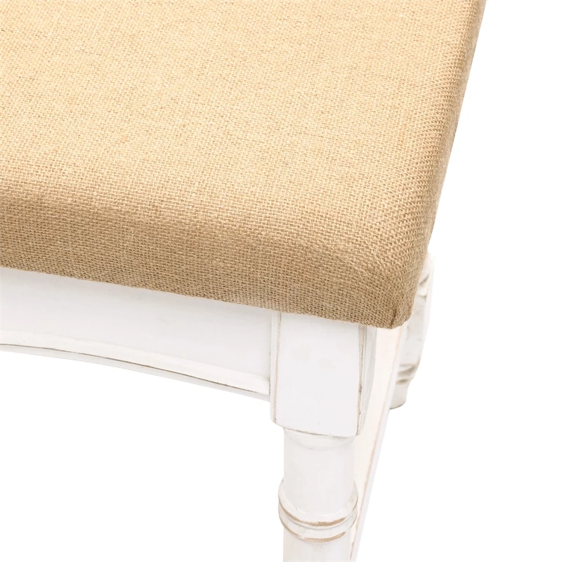 Promo 𧨠Luxen Home LuxenHome Upholstered Entry And Bedroom White Wood Bench π 8 Promo 𧨠Luxen Home LuxenHome Upholstered Entry And Bedroom White Wood Bench π - Image 8