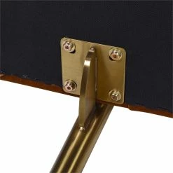 Discount ⌛ Maklaine Modern Velvet Upholstered Gold Accent Bench In Burnt Orange 🛒 -Bedroom Benches Store 2601331 10 L