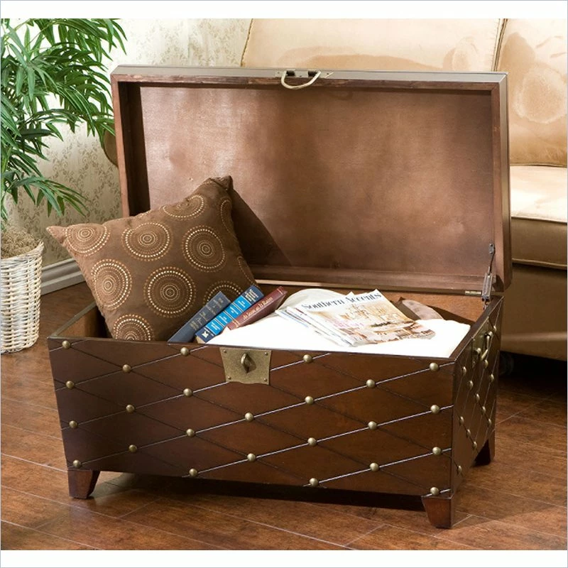 Budget β Bowery Hill Transitional Wood Top Trunk Cocktail Table In Espresso π₯° 3 Budget β Bowery Hill Transitional Wood Top Trunk Cocktail Table In Espresso π₯° - Image 3