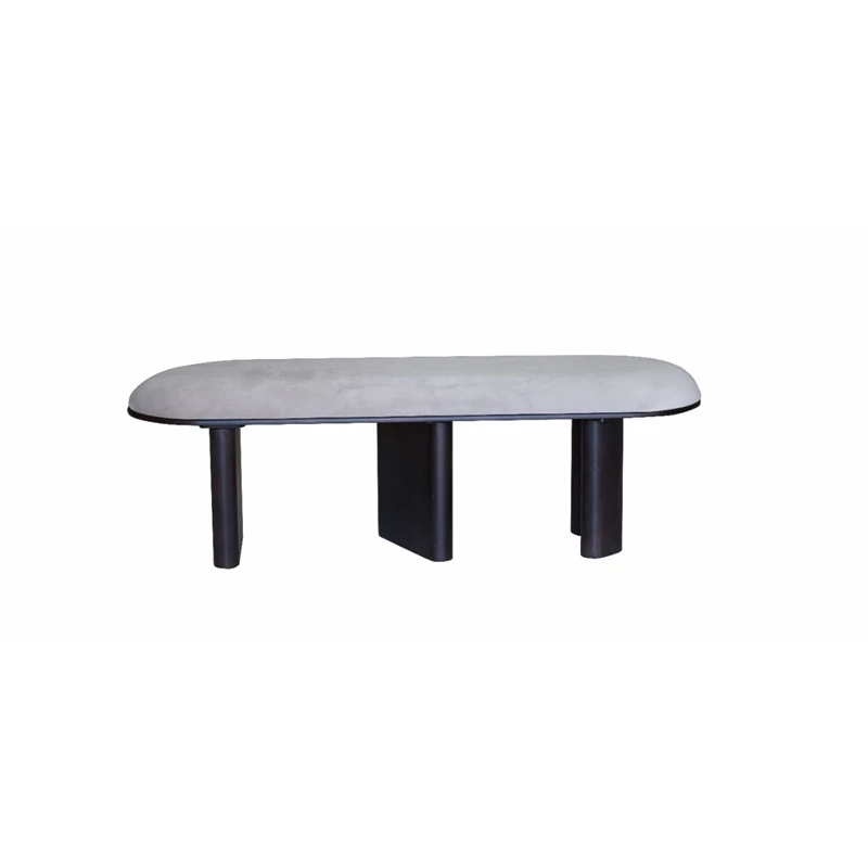 Best reviews of π Mango Furniture Co LTD Annabel Bench Upholstered In Gray Velvet With Dark Brown Solid Mango Wood Legs β 2 Best reviews of π Mango Furniture Co LTD Annabel Bench Upholstered In Gray Velvet With Dark Brown Solid Mango Wood Legs β - Image 2