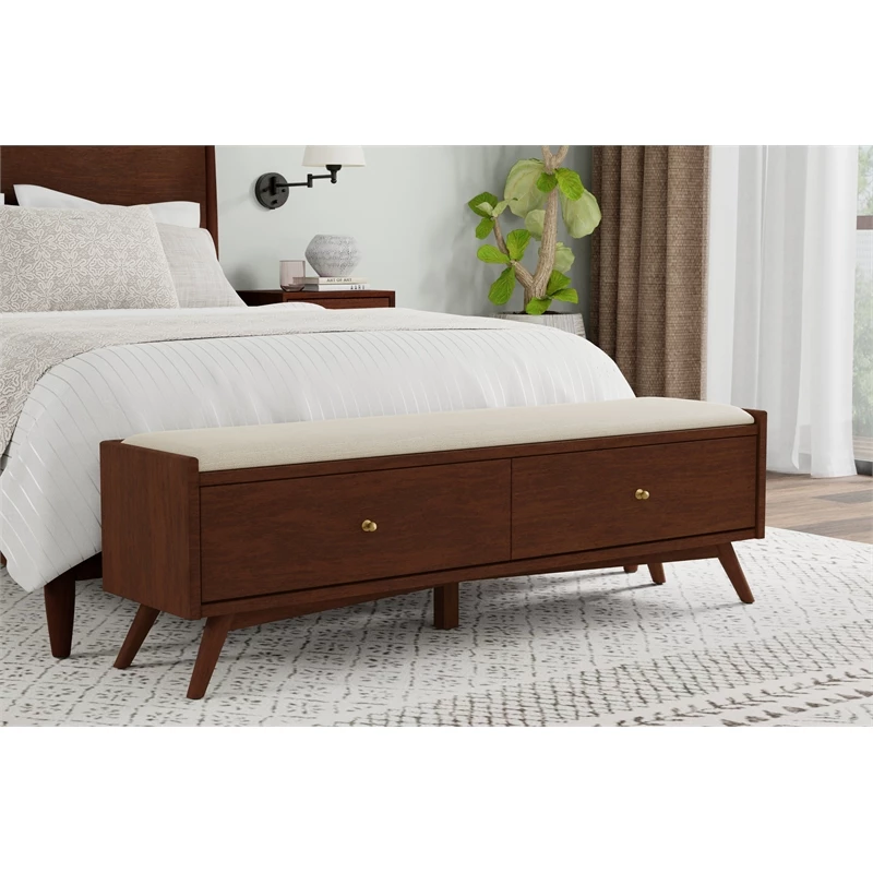 Cheapest π€© Alpine Furniture Flynn Bench In Walnut π 2 Cheapest π€© Alpine Furniture Flynn Bench In Walnut π - Image 2