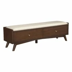 Cheapest 🤩 Alpine Furniture Flynn Bench In Walnut 👏