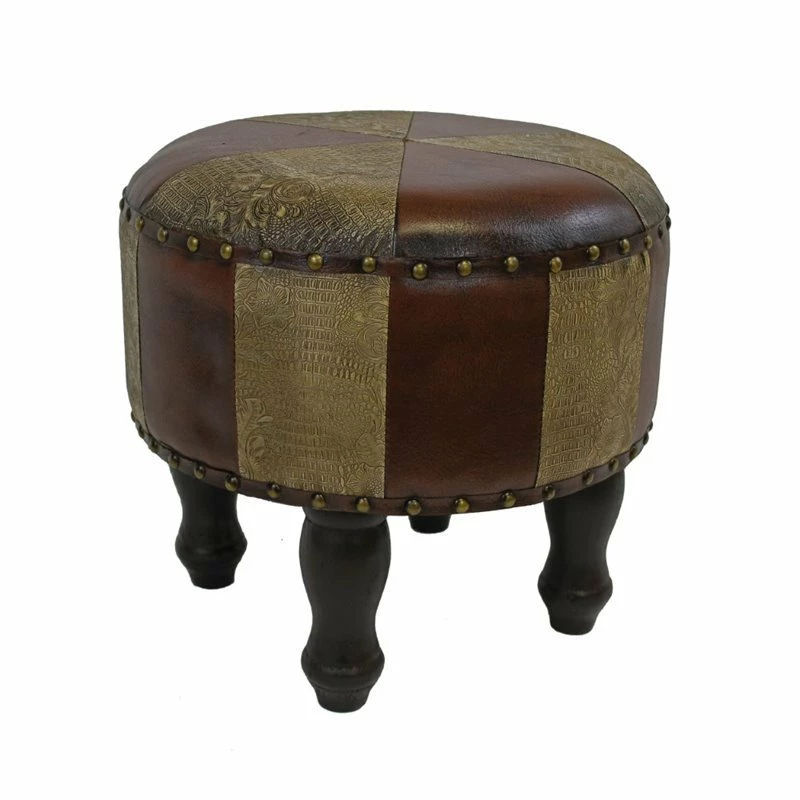 Promo π International Caravan Carmel Faux Leather Stool In Mix Pattern βοΈ 1 Promo π International Caravan Carmel Faux Leather Stool In Mix Pattern βοΈ