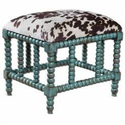 Promo β¨ Uttermost Chahna Upholstered Small Bench In Aqua Blue π