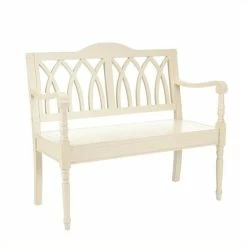 Cheapest ⌛ Safavieh Franklin Poplar Wood Bench In White 🔔