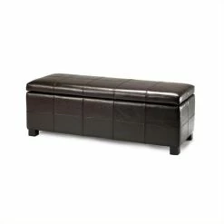 Discount 💯 Safavieh Madison Leather Storage Bench In Brown 😉