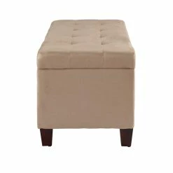 Best Sale π Linon Carmen Wood Upholstered π Shoe Storage Ottoman In Beige π 12 Best Sale π Linon Carmen Wood Upholstered π Shoe Storage Ottoman In Beige π -Bedroom Benches Store 449846 6 L