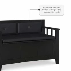 Best reviews of π Linon Carlton Padded Storage Bench In Black π 38 Best reviews of π Linon Carlton Padded Storage Bench In Black π -Bedroom Benches Store 449855 19 L