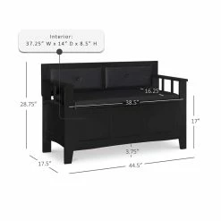Best reviews of π Linon Carlton Padded Storage Bench In Black π 39 Best reviews of π Linon Carlton Padded Storage Bench In Black π -Bedroom Benches Store 449855 20 L