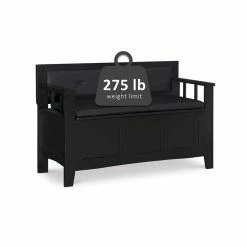 Best reviews of π Linon Carlton Padded Storage Bench In Black π 40 Best reviews of π Linon Carlton Padded Storage Bench In Black π -Bedroom Benches Store 449855 21 L