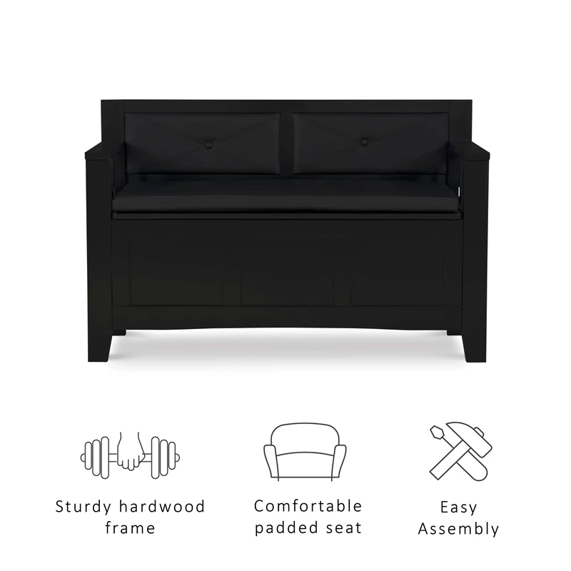 Best reviews of π Linon Carlton Padded Storage Bench In Black π 21 Best reviews of π Linon Carlton Padded Storage Bench In Black π - Image 21