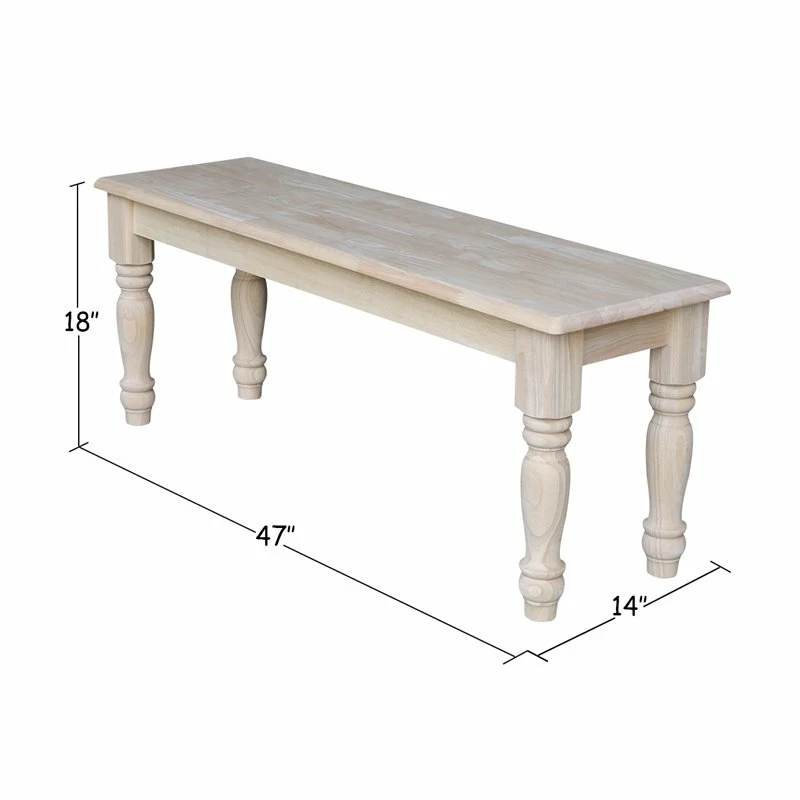 Deals π― International Concepts Unfinished Farmhouse Bench Parawood π 2 Deals π― International Concepts Unfinished Farmhouse Bench Parawood π - Image 2