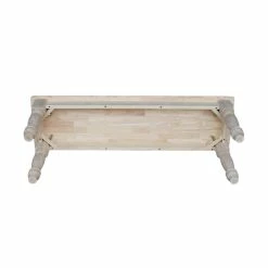 Deals π― International Concepts Unfinished Farmhouse Bench Parawood π 12 Deals π― International Concepts Unfinished Farmhouse Bench Parawood π -Bedroom Benches Store 451523 5 L