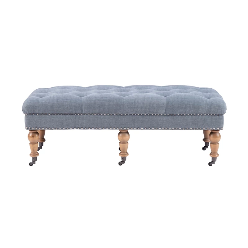Flash Sale π Linon Isabelle 50" Wood Upholstered Bench In Blue π€© 3 Flash Sale π Linon Isabelle 50" Wood Upholstered Bench In Blue π€© - Image 3