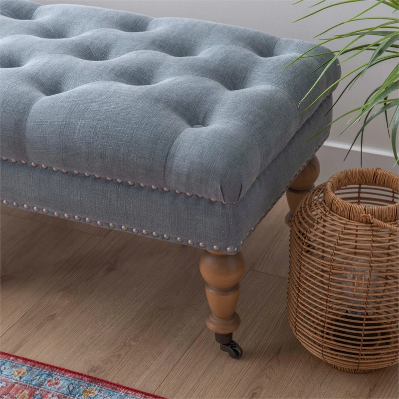 Flash Sale π Linon Isabelle 50" Wood Upholstered Bench In Blue π€© 6 Flash Sale π Linon Isabelle 50" Wood Upholstered Bench In Blue π€© - Image 6