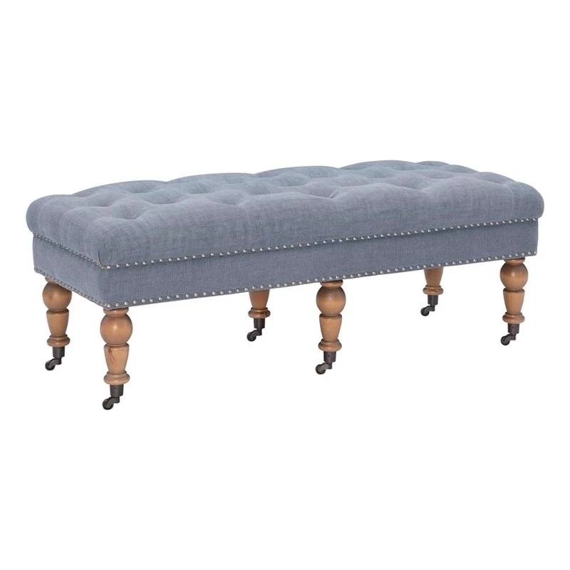 Flash Sale π Linon Isabelle 50" Wood Upholstered Bench In Blue π€© 1 Flash Sale π Linon Isabelle 50" Wood Upholstered Bench In Blue π€©