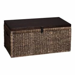 Flash Sale π Southern Enterprises SEI Furniture Water Hyacinth Trunk Coffee Table In Blackwash π