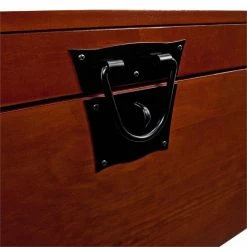 Outlet ⌛ Southern Enterprises SEI Furniture Pyramid Storage Trunk Coffee Table In Mission Oak 🌟 -Bedroom Benches Store 9426 8 L