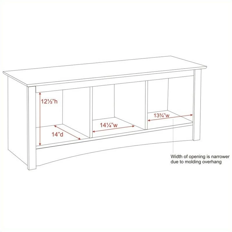 Flash Sale βοΈ Prepac Monterey White Cubby Bench π 4 Flash Sale βοΈ Prepac Monterey White Cubby Bench π - Image 4